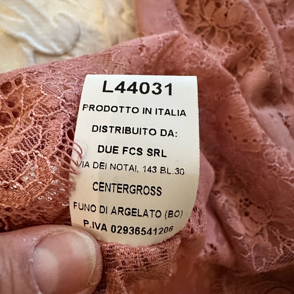 SOALLURE Pink Lace top US L - Picture 4 of 9